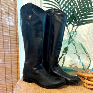 Frye Melissa button inside zip leather riding boot, new without box or tags